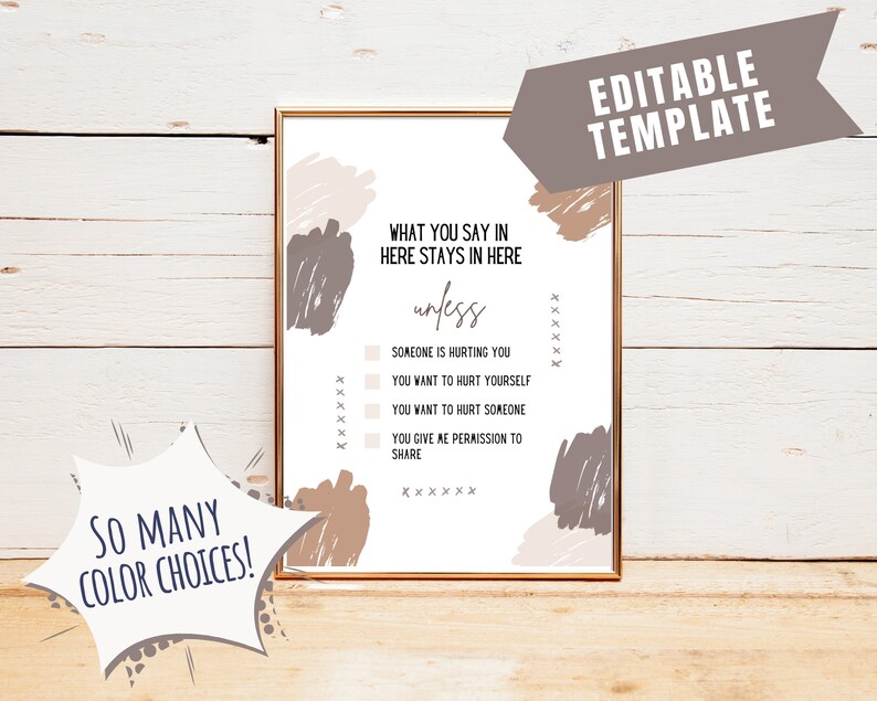 Counseling Office Sign: Where is the Counselor, Editable Template ...