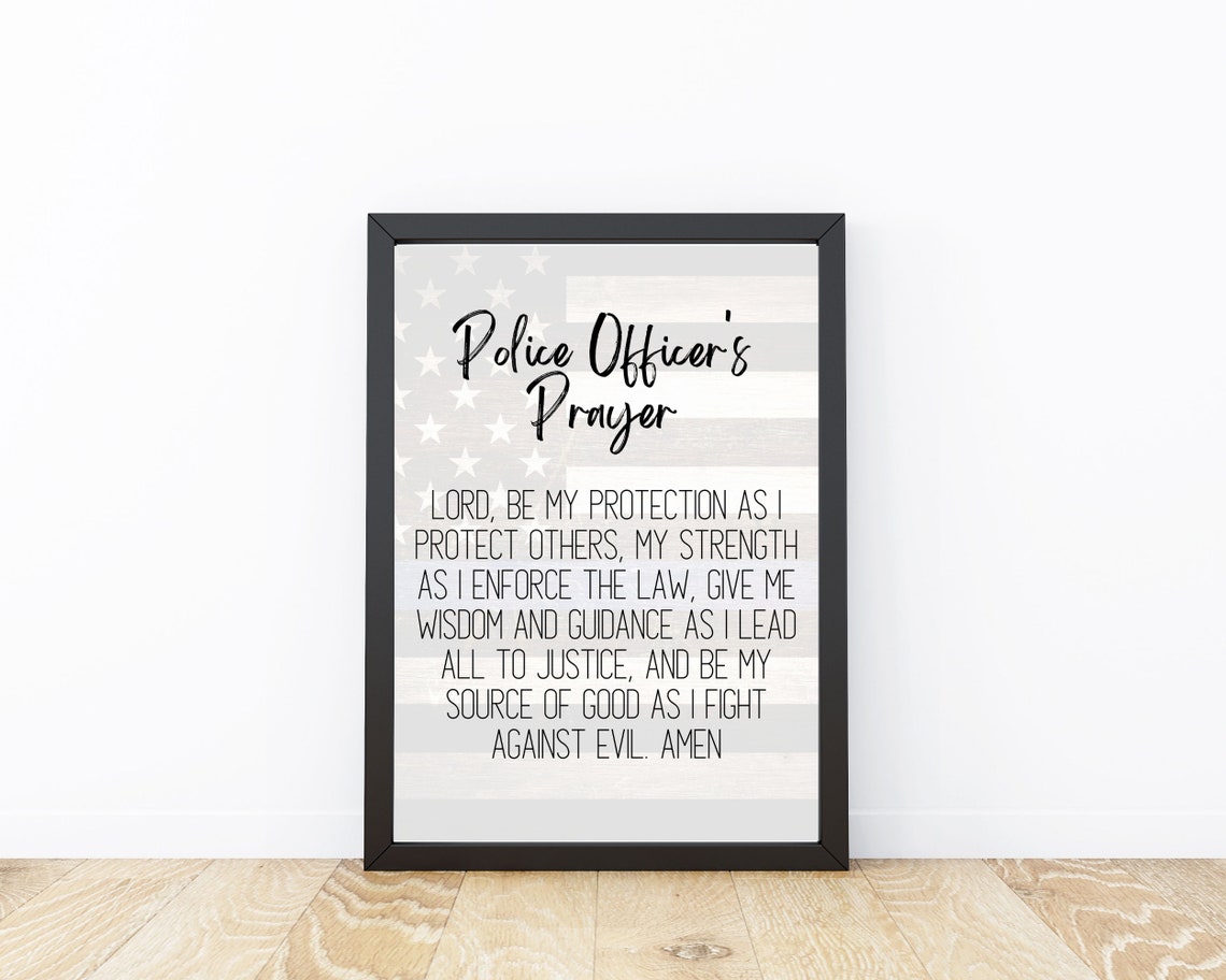 Police Officers Prayer Police Print Police Officer - Etsy