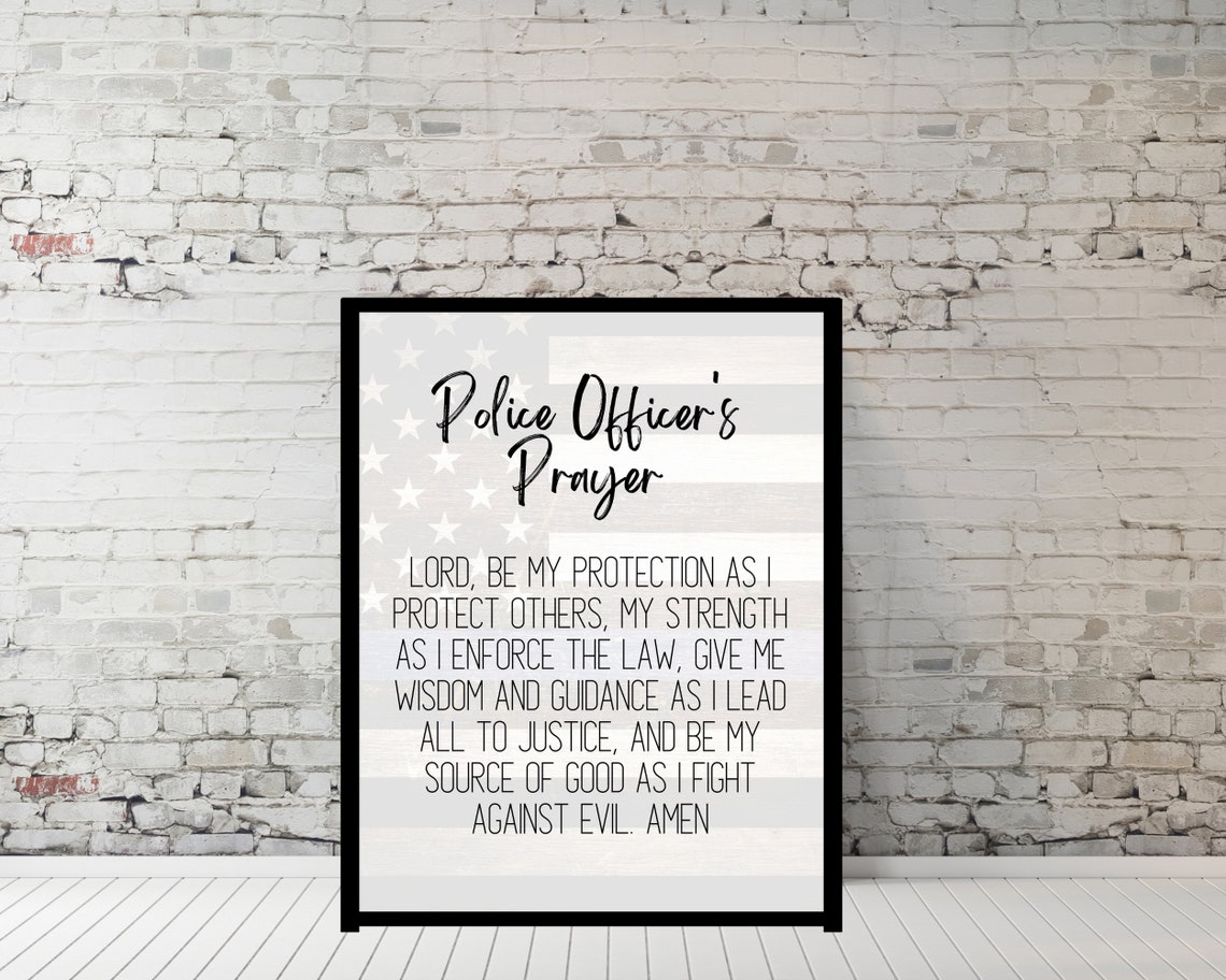 Police Officers Prayer Police Print Police Officer - Etsy