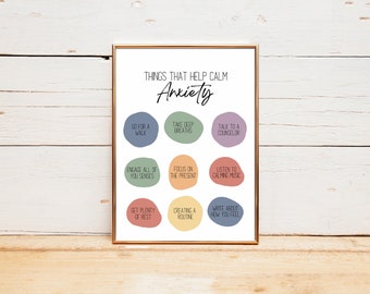 Ratgeber Büro Druck, Angst Druck, Therapeut Büro Schild, Mental Health, Schulratgeber, Psychologe, Ratgeber Geschenk, Wellness Print