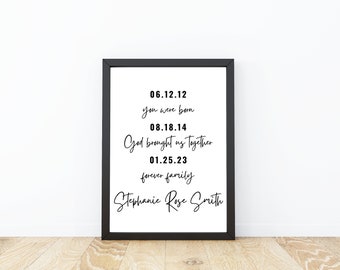 Adoption Gift, Personalized Adoption Print, Adoption Print, Gotcha Day Sign, Adoption Day, Gotcha Day, Adoption Announcement