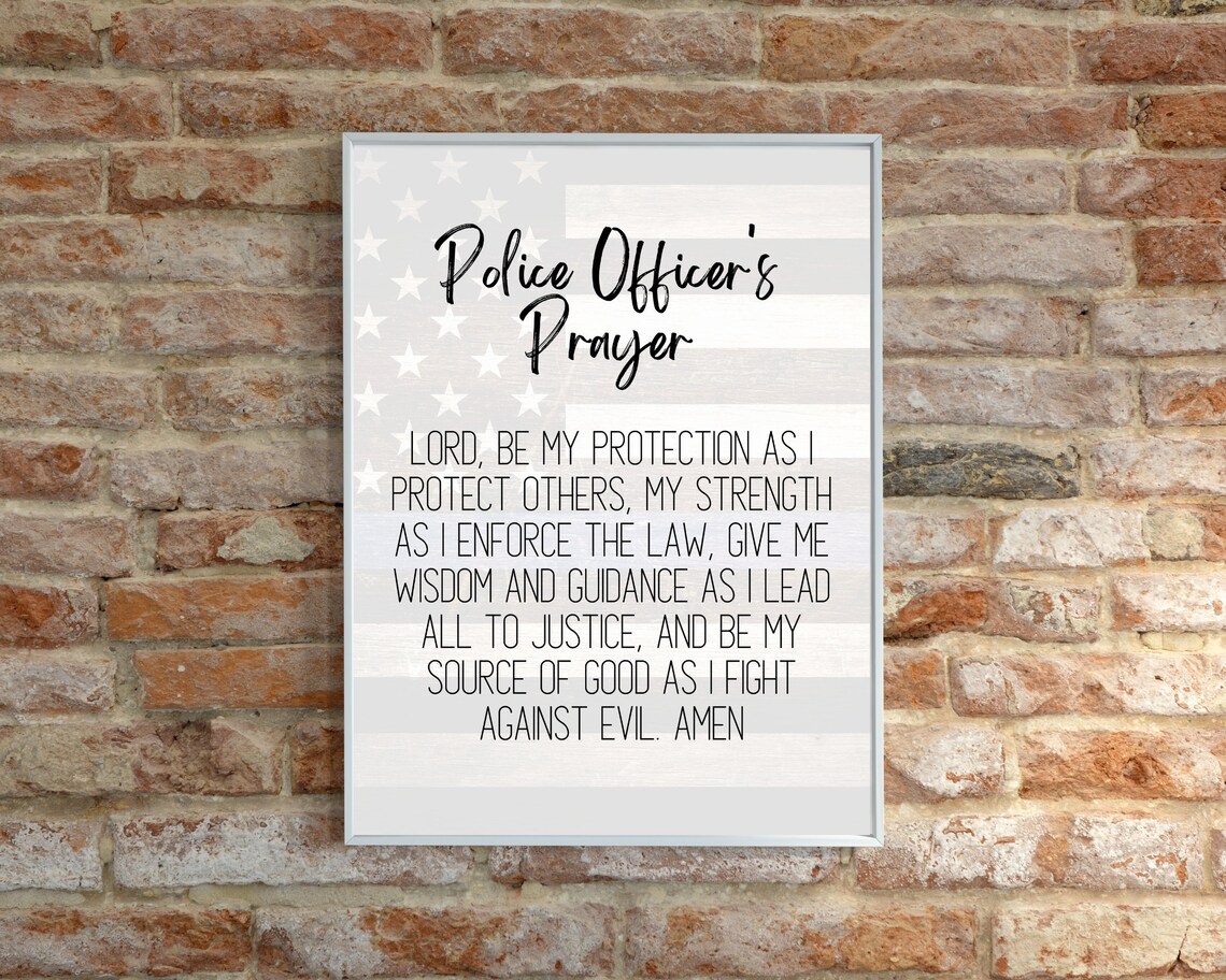 Police Officers Prayer Police Print Police Officer - Etsy