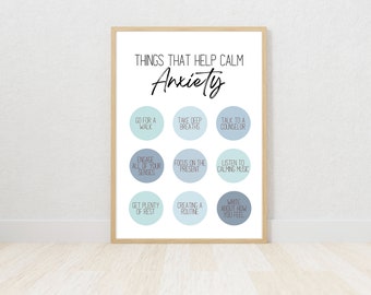 Ratgeber Büro Druck, Angst Druck, Therapeut Büro Schild, Mental Health, Schulratgeber, Psychologe, Ratgeber Geschenk, Wellness Print