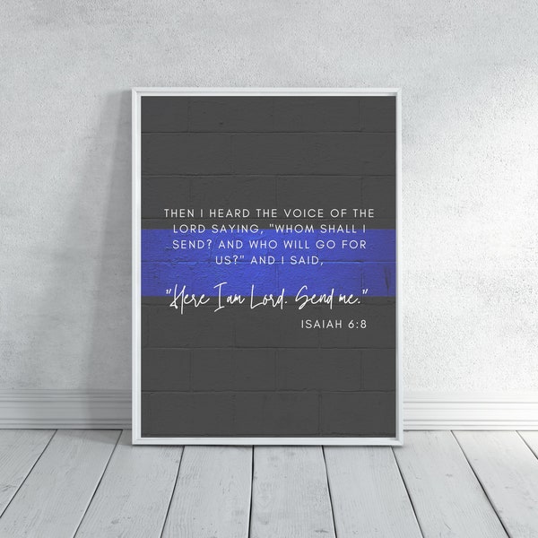 Police Officer Print, Police Quote, Thin Blue Line Printable, Police Prayer, Police Officer Gifts, Law Enforcement Gifts, Cop Gifts