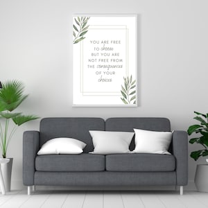 Counseling Office Sign, You Are Free to Choose Print, Therapist Office Decor, Classroom Sign, Teacher Appreciation Gift, Counselor Gift