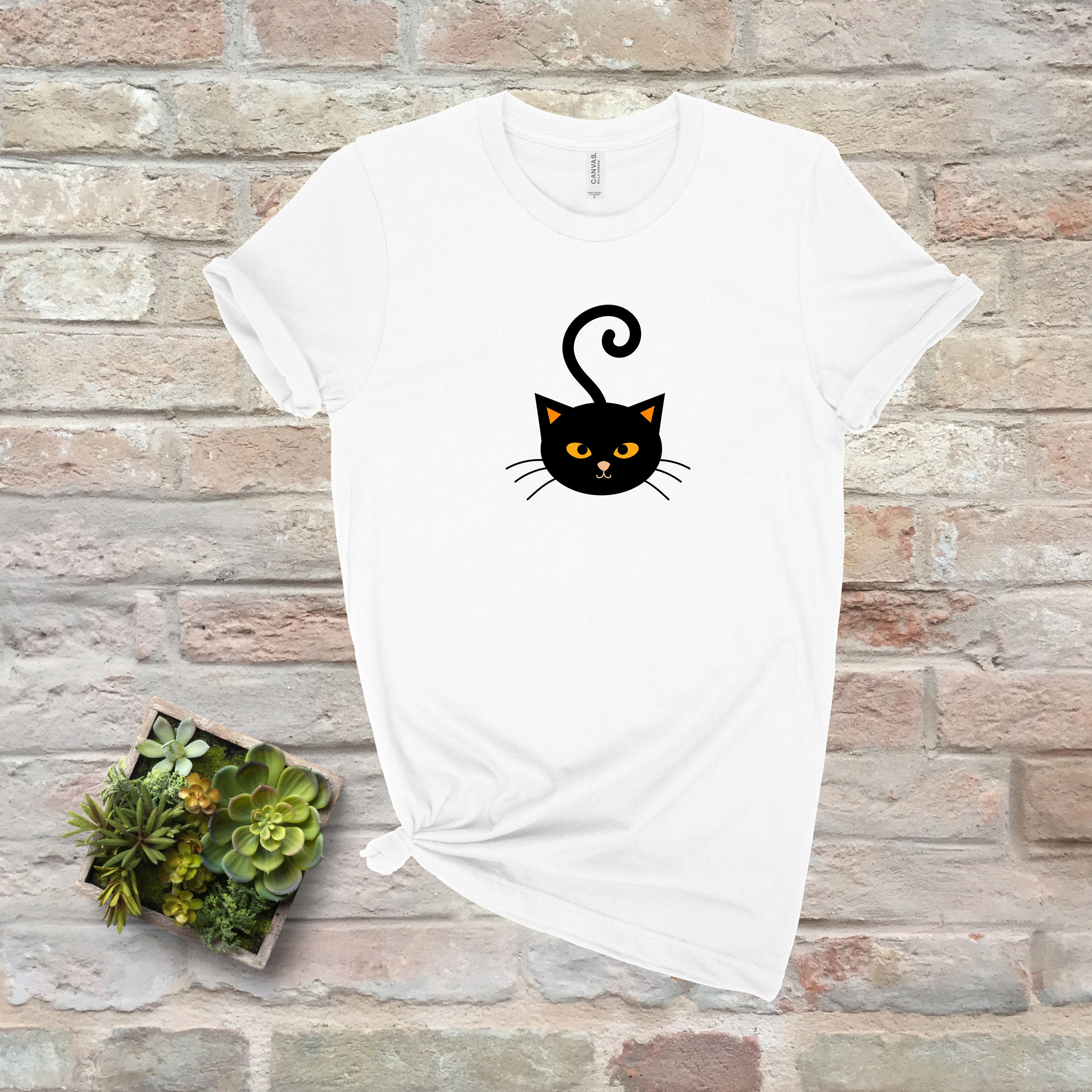 Halloween Black Cat Shirt Halloween Black Cats Shirt Happy Etsy