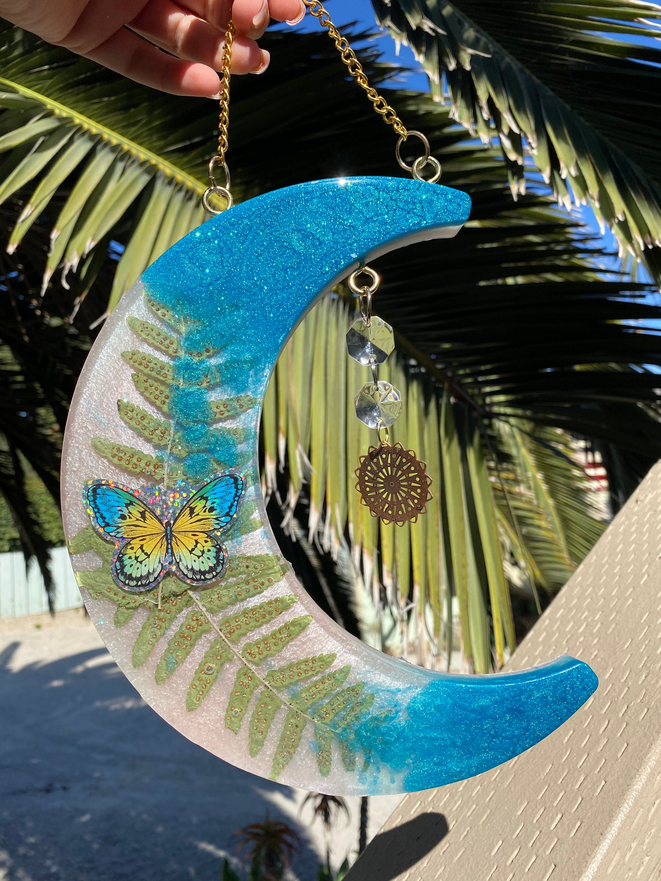 Custom Moon Resin Wall Hangingcrescent moon wall decor made Etsy