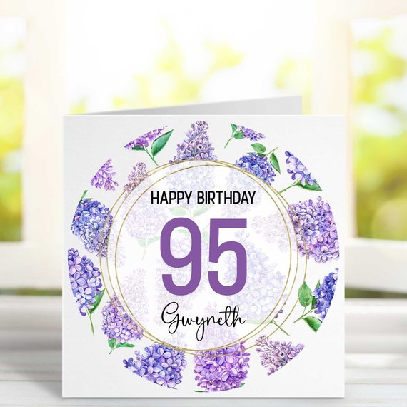 thumbnail image 2 of Personalised A5 Birthday Card For Her – Handmade For Mum, Nan, Grandma, Sister, With Name & Age 2 of 6