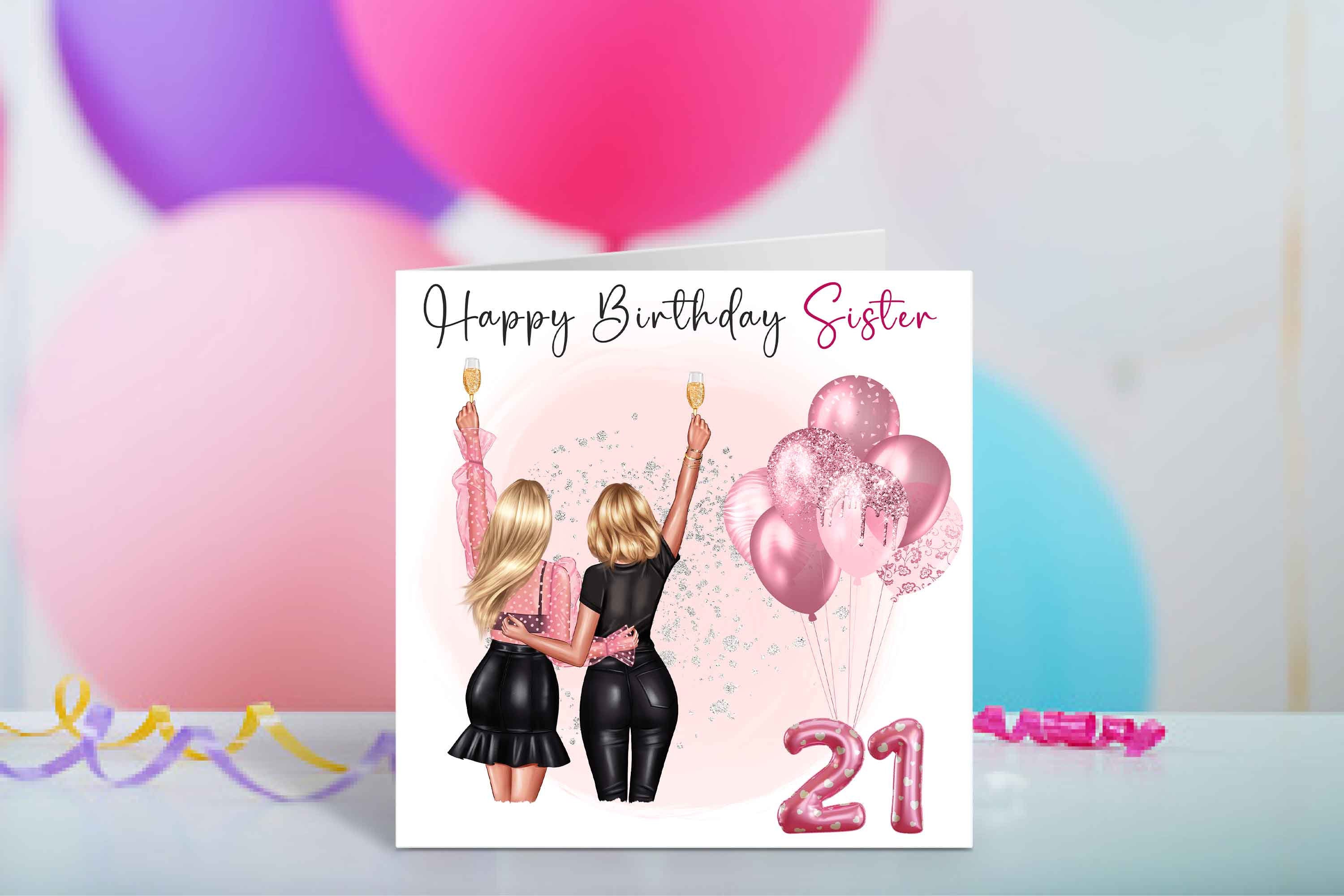 Sister 50th Birthday Card Personalised Sister Birthday Card | Etsy UK