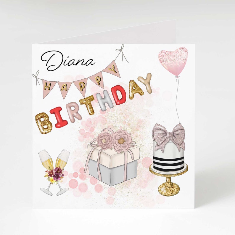Womens Birthday Card - Birthday Card for Her - Personalised Birthday