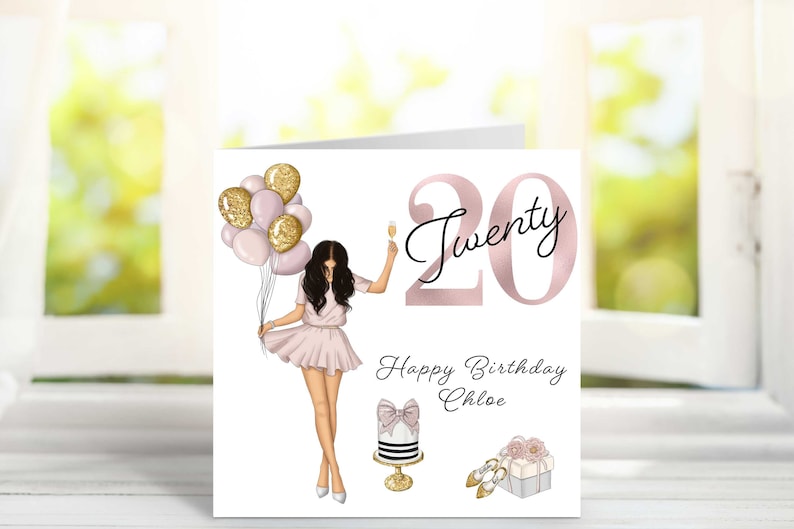 20th Birthday Card for Her Personalised Birthday Card 20th | Etsy