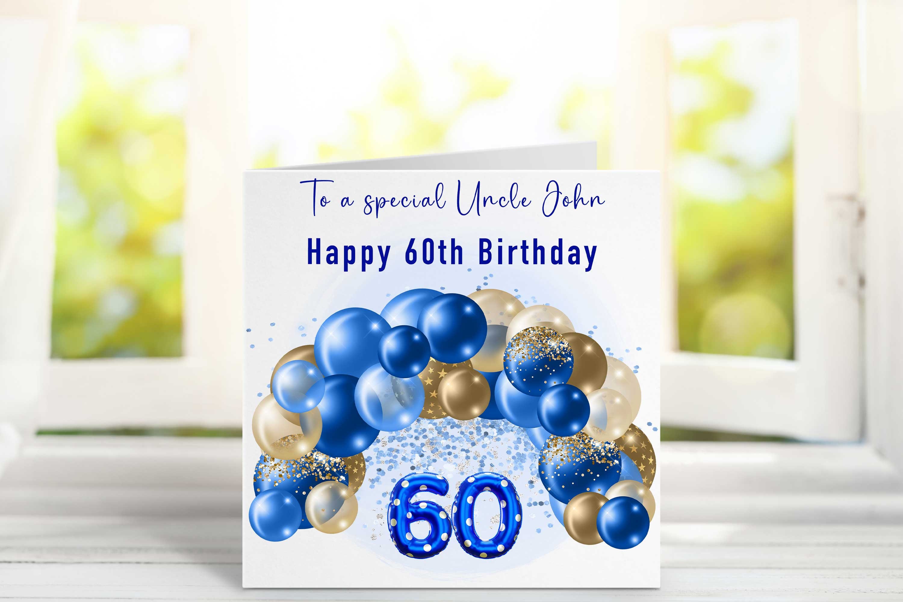 Male 60th Birthday Card - Age 60 - Special Finishes - Handfinished
