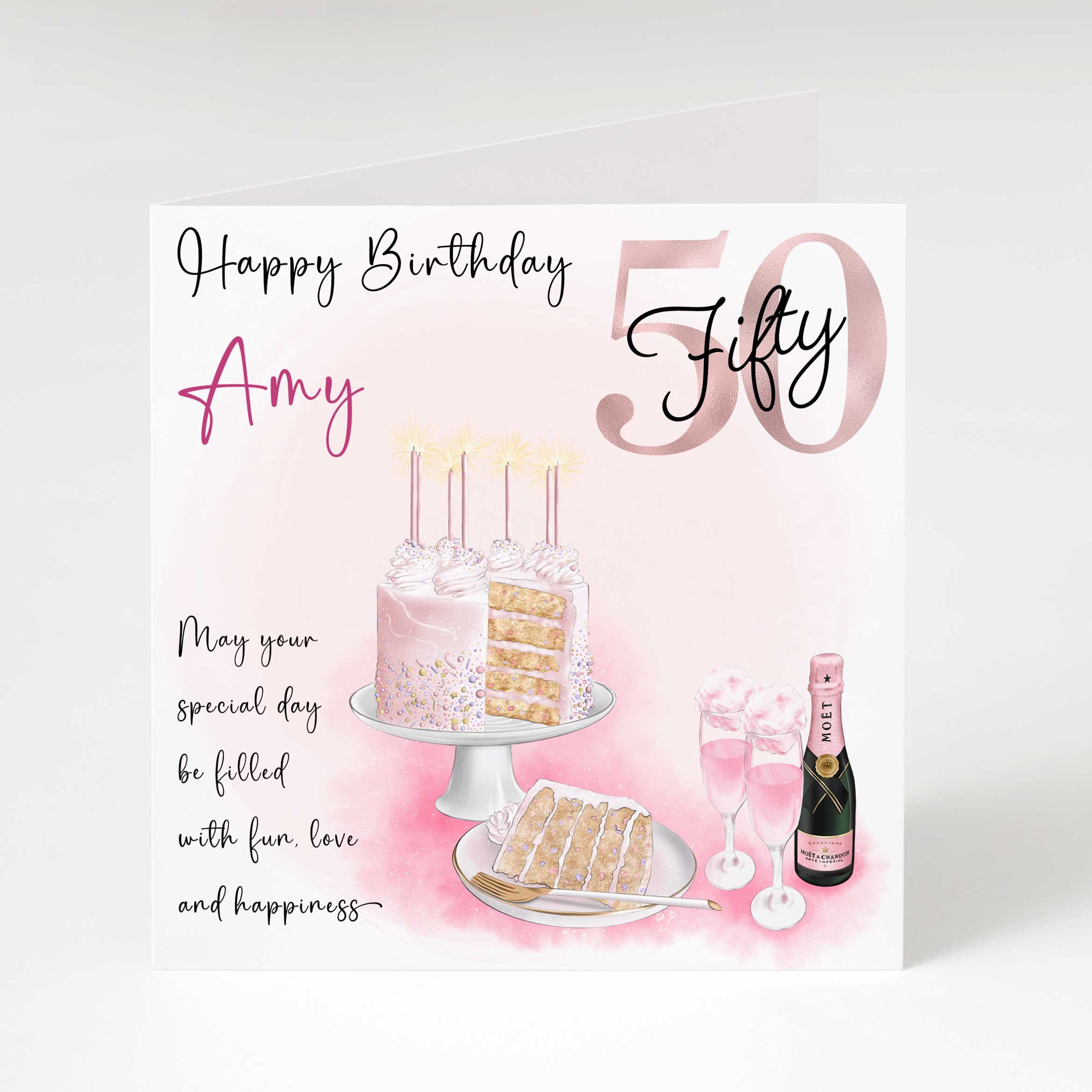 My Niece 50th Happy Birthday Card - Lots Of Love To The Best Niece In The World - 50 Today