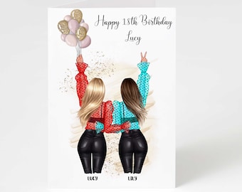 Personalised Best Friend Birthday Card, Bestie Birthday Card, Personalised Birthday Card for Her, Bestie Birthday, Best Friends Birthday