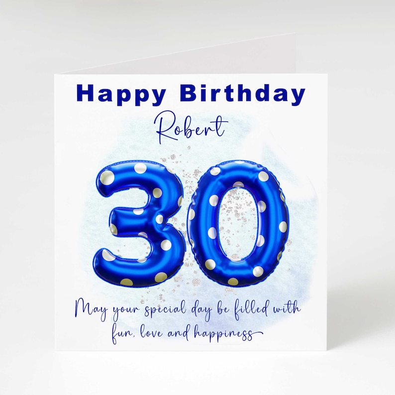 30th Birthday Card Personalised Birthday Card Husband - Etsy UK