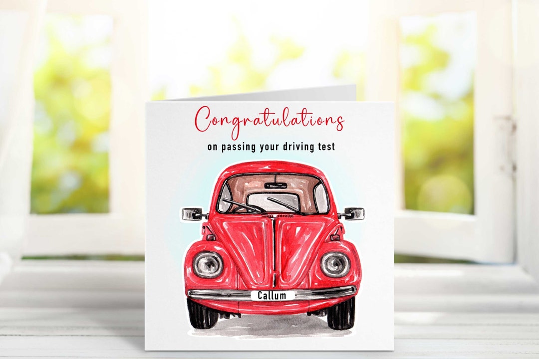 Personalsed Passed Your Drvng Test Card Congratulatons Well Done