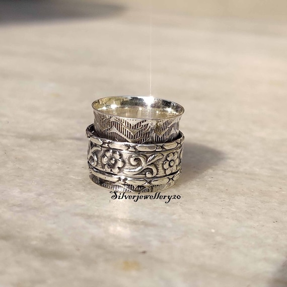Bague toupie argent sterling 925 bague faite main bague de