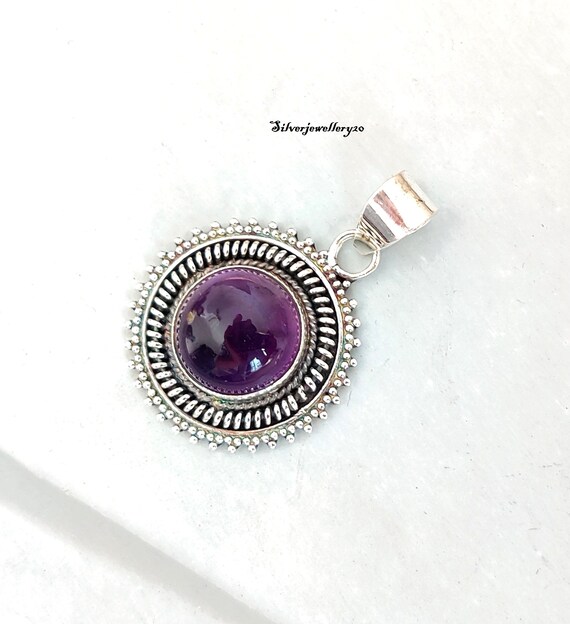Natural amethyst pendant discount