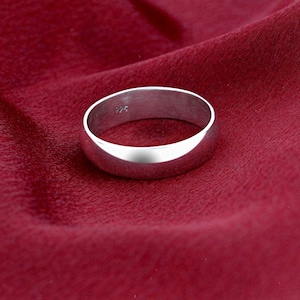 925 Sterling Silber Bandring, handgemachter Boho Versprechen Ring