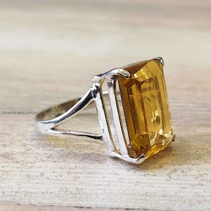 Natural citrine ring, Sterling Silver, cocktail ring, alternative engagement ring, avant garde ring, birthstone ring, citrine jewelry,*
