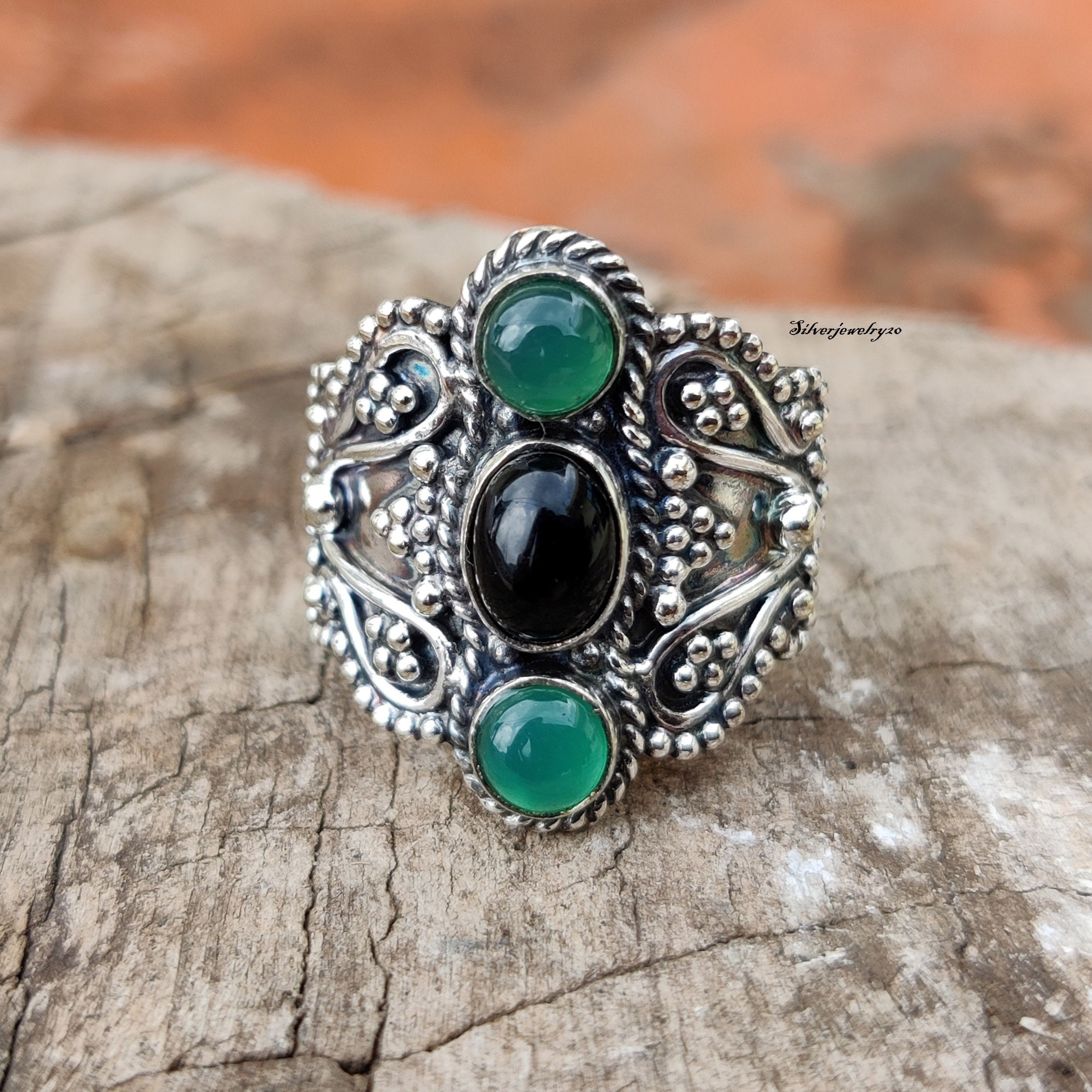 アクセサリー GAGAN ring stone greenonyx oval ring – GAGAN