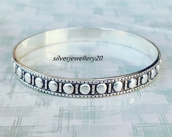 Sterling Silver Bangles, Designer Bangles, 925 Silver Bangle Stackable Bangles, Gift for Her/him, Handmade Bangles for Gift on Christmas.41