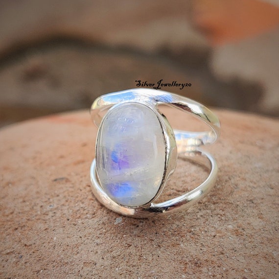 Rainbow Moonstone Ring, Moonstone Ring, Handmade Ring, Gemirthstone Ring,  Unique Ring, Designer Ring, Silver Ring, Birthday Gift Ring, Rings - Etsy