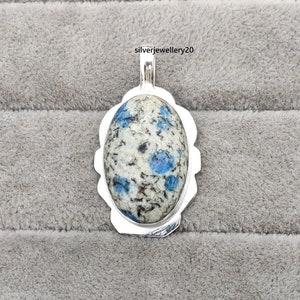 K2 jaspis-hanger, handgemaakte hanger, natuurlijke jaspisketting, hanger voor cadeau, Gemini Birthstone-hanger, 925 sterling prachtige hanger allemaal