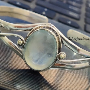 Aquamarine Bangle , Beautiful Gemstone , 925 Sterling Silver Bangle , Handmade Bangle , Popular Bangle , Women Gift , Birthday Gift ***