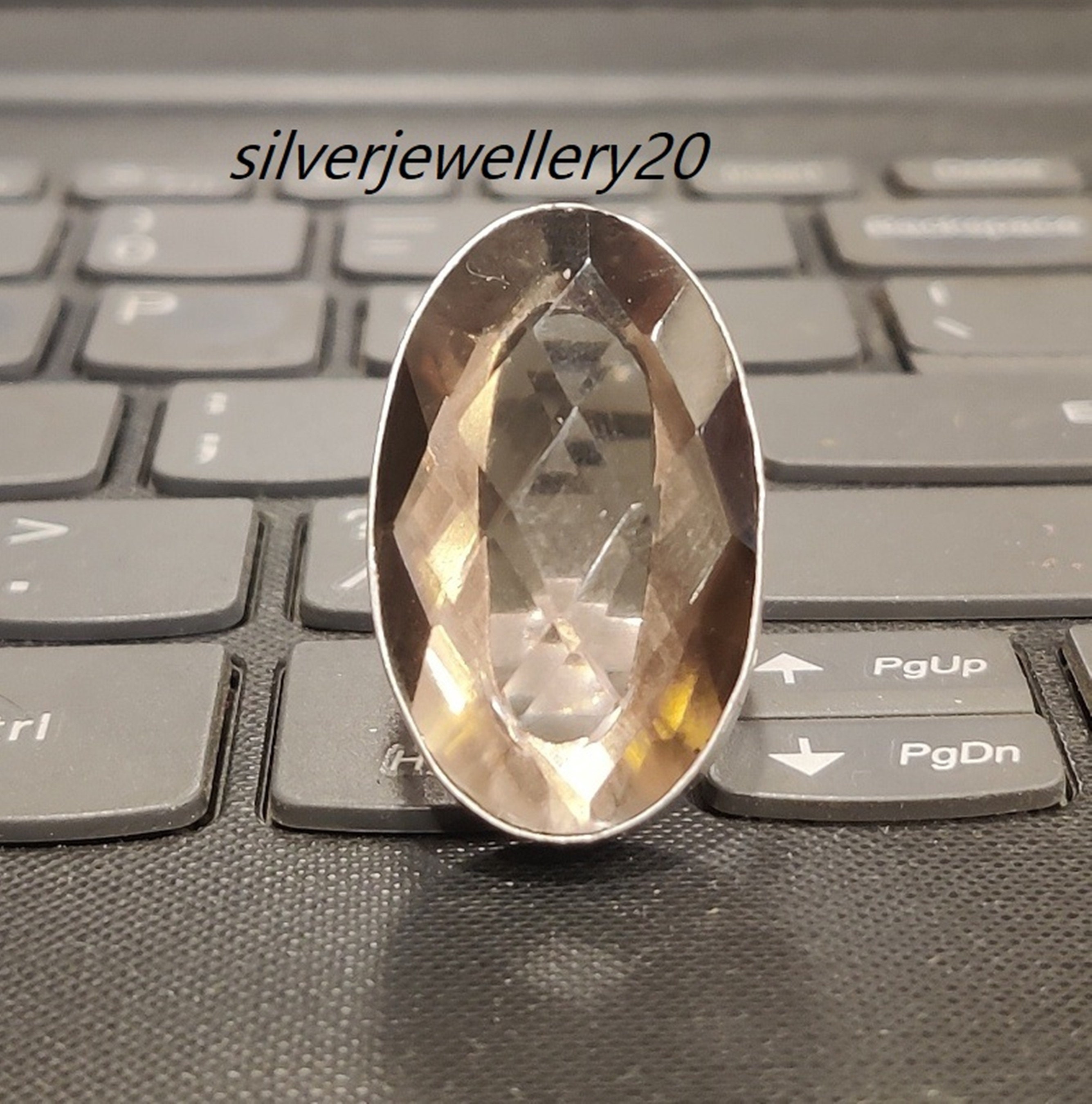 Smoky Quartz Ring Smoky Quartz Ring Sterling Silver Statement Ring Wedding Ring Engagement Ring Smoky Quartz Jewelry Gift Ring.