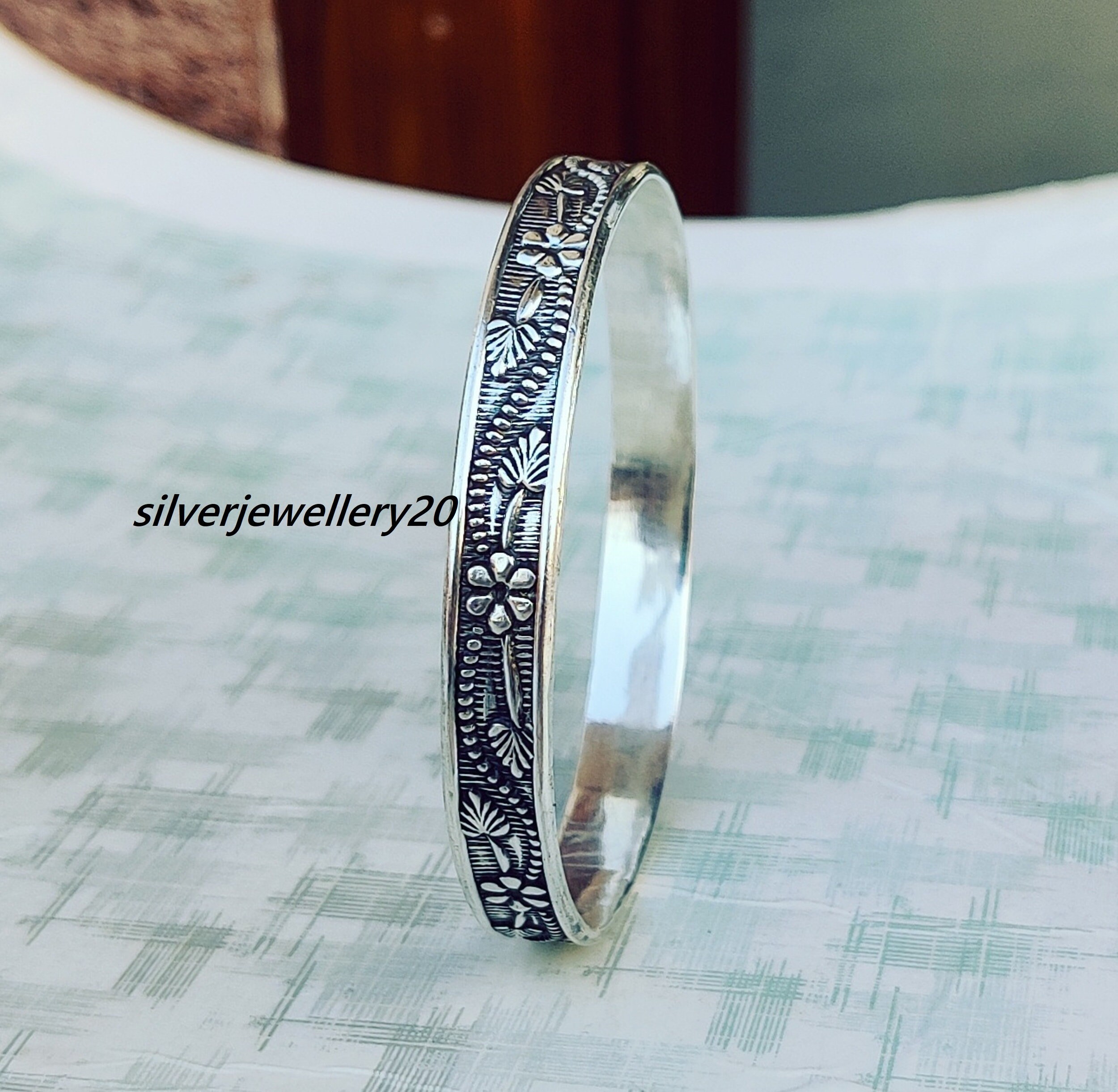 925 Silver Bangle, Sterling Silver Bangles ,2 Design Bangles