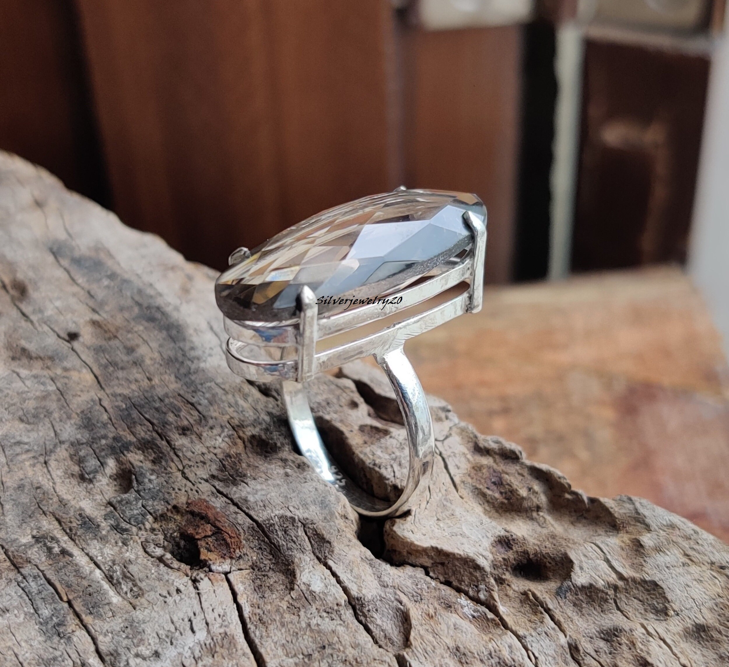 Smoky Quartz Ring , 925 Sterling Silver Ring , Popular Ring