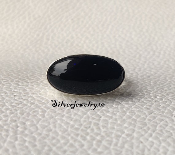 Buy Black Onyx Ring Band Ring 925 Sterling Silver Gemstone