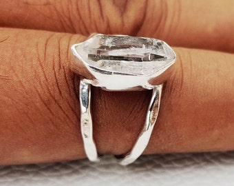 Herkimer Diamond Ring , 925 Sterling Silver Ring , Lovely Ring ,Beautiful Ring , Gemstone Ring , Women Ring , Wedding Ring , Promise Ring***