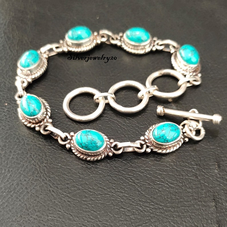 Turquoise Gemstone Inlay Feather Design .925 Sterling Silver