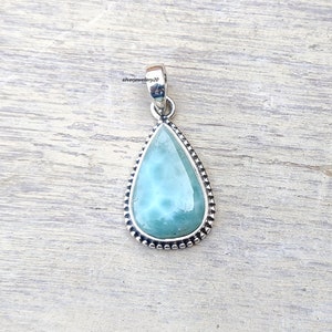 Larimar Pendant, 925 Sterling Silver Pendant, Handmade Larimar Pendant, GemStone Pendant, Handmade Jewelry, Stylish Pendant, Unique Pendant*