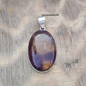 Amethyst Pendant~ 925 Sterling Silver Amethyst Pendant~ Natural Amethyst~ Purple Gemstone jewelry~ Handmade Silver Pendant, wonderful gift