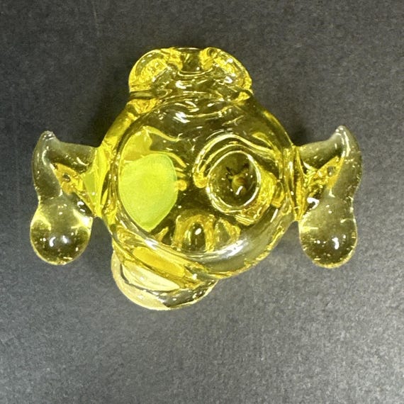 Handblown Art Glass Goblin Pendant W/ Pika Millie Eyeball Heady