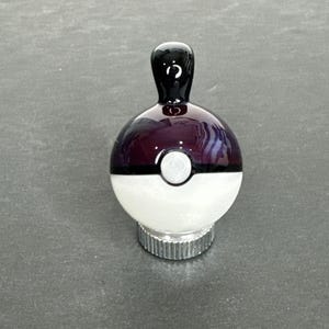 Handmade Art Glass Dark Pokeball Pendant Heady Borosilicate Pendy Charm Fan Art