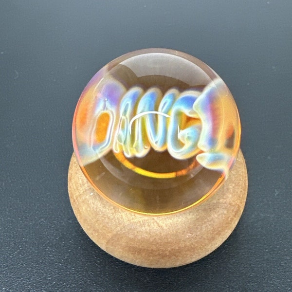 1.12" Handmade Contemporary Art Glass Marble "DANG!" Implosion MIB Boro Hider, Heady Borosilicate Lampwork Marbles