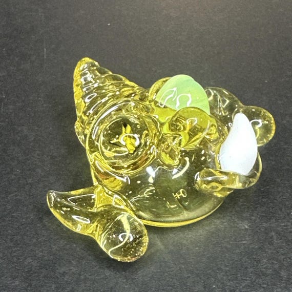 Handblown Art Glass Goblin Pendant W/ Pika Millie Eyeball Heady
