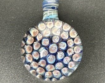 Pendentif artistique fait main en verre boro