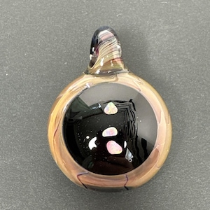 Handmade Art Glass Encased Triple Opal Pendant Borosilicate Handblown Heady Bead