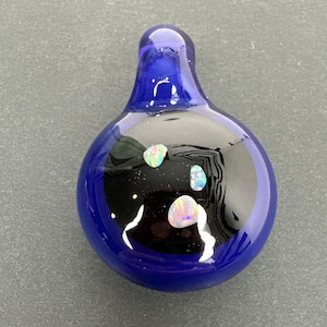Handmade Encased Opal Trio Art Glass Pendant Handblown Borosilicate Heady Charm