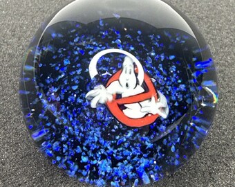 Contemporary Art Glass Marble 1.56&quot; GHOSTBUSTERS Millefiori Boro MIB + Opal & UV