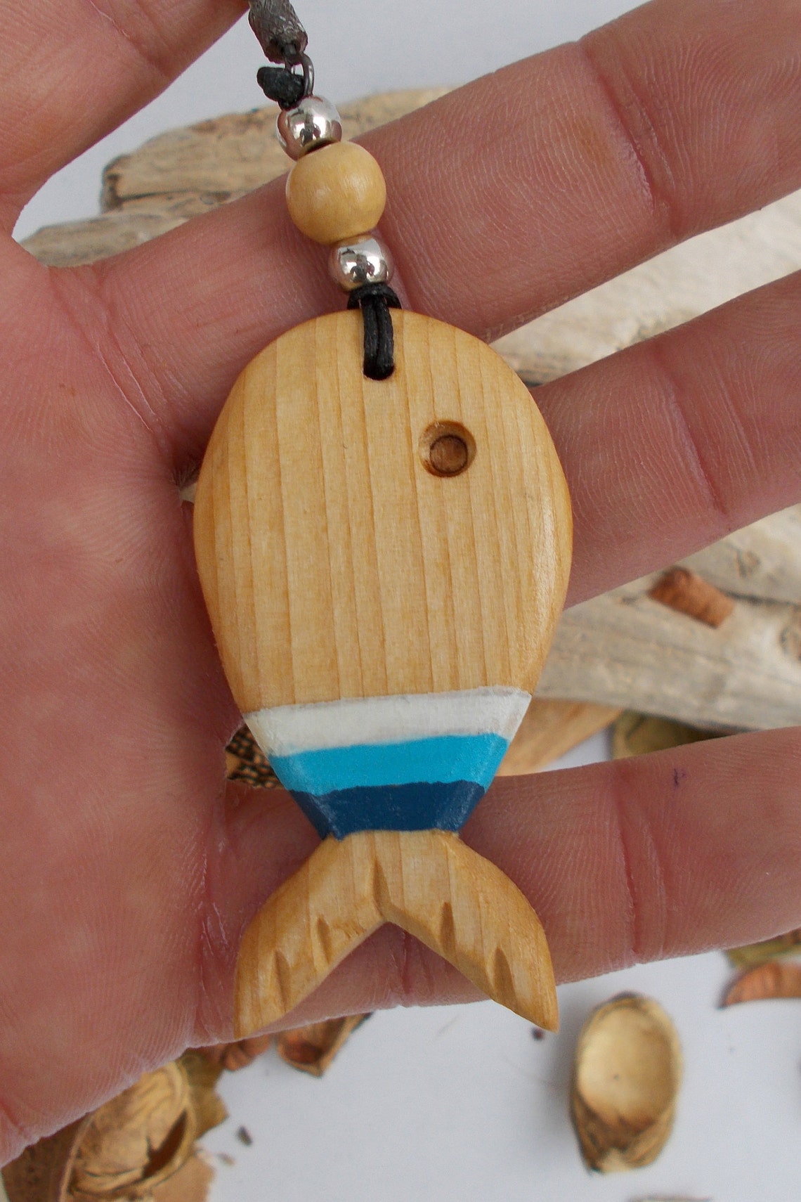 Handmade Wooden Fish Keychain Reclaimed Wood Functional Etsy