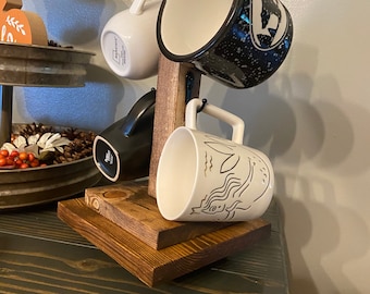 Rotating coffee cup tree/coffee cup holder