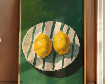 Lemon Kitchen Print: Trendy Farmhouse Food Art (Digital Download)