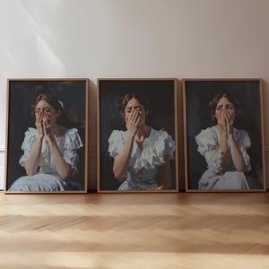 面白いバスルーム3パイントセット、臭いバスルームポスター、レトロなバスルーム絵画、ヴィンテージトイレプリント、レトロな装飾、トレンディなデジタルポスター