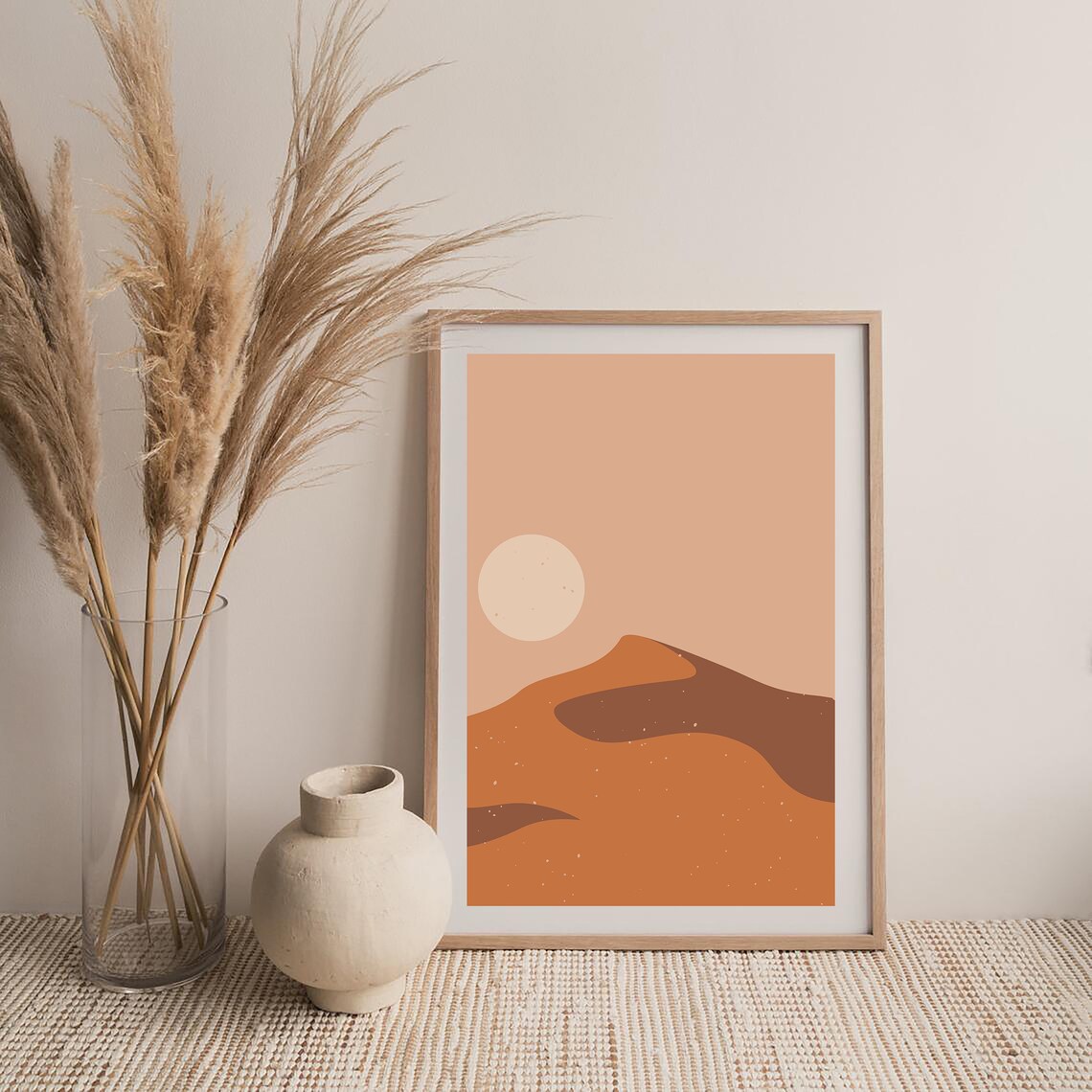 Desert wall art Abstract landscape prints Set of 3 prints | Etsy
